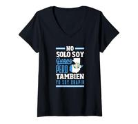 Femme No Solo Soy Guapo Pero Tambien Yo Soy Chapin T-Shirt avec Col en V