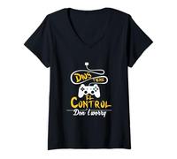 Femme No te preocupes, Dios tiene el control. - Spanish Bible Tee T-Shirt avec Col en V