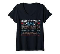 Femme Noces de vermeil cadeau anniversaire 45 ans de mariage T-Shirt avec Col en V