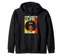 Femme Noire Juneteenth Queen Melanine Sista Afro Curly Hair Sweat à Capuche