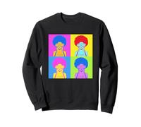 Femme Noire Reine Mélanine Wow Rétro Vintage Pop Art Sweatshirt
