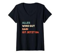 Femme Nom Gabi Alles Wird Gut Beste Gabi T-Shirt avec Col en V