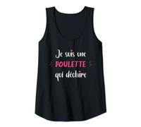 Femme Nom Poulette qui déchire humour Poulette Débardeur