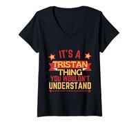 Femme Nom Tristan Cadeau Amusant pour Tristan T-Shirt avec Col en V