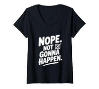 Femme Non, ça n'arrivera Pas T-Shirt avec Col en V