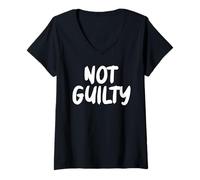 Femme Non Coupable T-Shirt avec Col en V