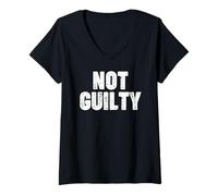 Femme Non Coupable T-Shirt avec Col en V
