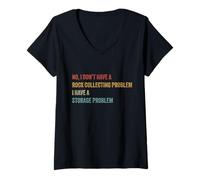 Femme Non, Je n'ai Pas de Roche Collector Problem Rock Geode Hunter T-Shirt avec Col en V