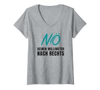 Femme Non - Pas de millimètre vers la Droite T-Shirt avec Col en V