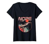 Femme Nope Funny Astronaute Space Mission Rocket Science Moon T-Shirt avec Col en V