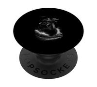 Femme Nordique Guerrière Shieldmaiden sur Un Bateau Dragon PopSockets PopGrip Adhésif