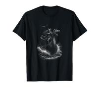 Femme Nordique Guerrière Shieldmaiden sur Un Bateau Dragon T-Shirt