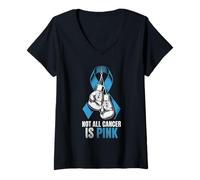 Femme Not All Cancer is Pink Prostate Awareness T-Shirt avec Col en V