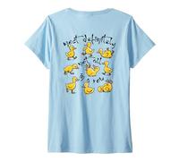Femme Not All My Ducks in a Row Funny Chaos Art - on Back T-Shirt avec Col en V