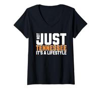Femme Not Just Tennessee, It's a Lifestyle. Loyal Tennessee Fan T-Shirt avec Col en V