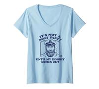 Femme Not Party Dinghy Comes Out T-Shirt avec Col en V
