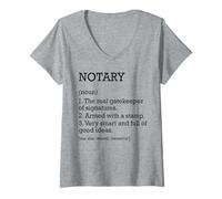 Femme Notaire définition d'emploi personnalisé drôle notaire T-Shirt avec Col en V
