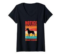 Femme Notice If My Dog Doesn't Like You I Probably Won't Soit T-Shirt avec Col en V