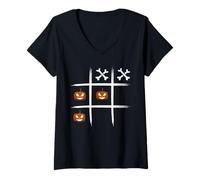 Femme Noughts and Crosses Costume de Jeu de société Amusant pour Halloween T-Shirt avec Col en V