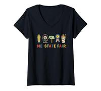 Femme Nourriture équitable de l'État du Nord-Est T-Shirt avec Col en V
