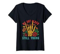 Femme Nous avons vieilli mais nous sommes toujours jeunes vêtements T-Shirt avec Col en V