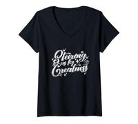 Femme Nous diriger vers la Grandeur T-Shirt avec Col en V