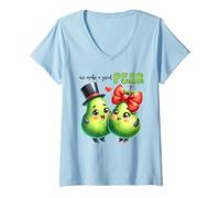 Femme Nous fabriquons Un Superbe Motif de Poire avec Un Joli Jeu de Mots en Forme de Poire T-Shirt avec Col en V