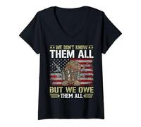 Femme Nous ne Les connaissons Pas Tous mais Nous Les devons Tous T-Shirt avec Col en V