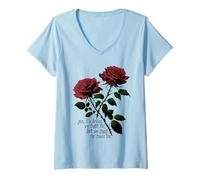 Femme Nous nous battons aussi pour les roses - Bread and Roses T-Shirt avec Col en V