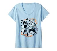Femme Nous Sommes Ceux Que Nous attendons pour l'inspiration Hopi T-Shirt avec Col en V