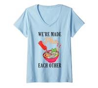 Femme Nous Sommes Faits Pho Les UNS Les Autres de la Cuisine vietnamienne Soupe Noddle T-Shirt avec Col en V