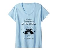 Femme Nous Sommes Les Petites-Filles des sorcières Que tu ne pouvais Pas brûler T-Shirt avec Col en V
