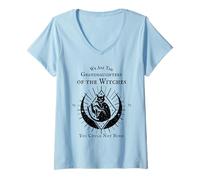 Femme Nous Sommes Les Petites-Filles des sorcières Que tu ne pouvais Pas brûler T-Shirt avec Col en V