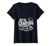 Femme Nous Sommes Plus Que des Amis du Camping T-Shirt avec Col en V