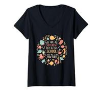 Femme Nous Sommes Tous différents, mais dans Cette école, Nous nageons Tous Ensemble T-Shirt avec Col en V
