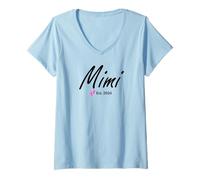 Femme Nouvelle Mimi d'une Petite Fille créée en 2026 T-Shirt avec Col en V