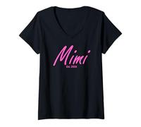 Femme Nouvelle Mimi d'une Petite Fille créée en 2026 T-Shirt avec Col en V
