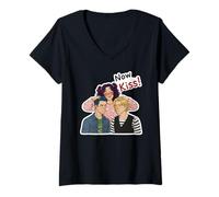 Femme Now Kiss BL Series Boys Love Girl Shipper Assorti Fujoshi T-Shirt avec Col en V