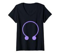 Femme Nœuds lunaires Rahu Ketu - Planète Astrologie Védique Zodiaque T-Shirt avec Col en V