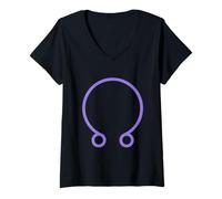 Femme Nœuds lunaires Rahu Ketu - Planète Astrologie Védique Zodiaque T-Shirt avec Col en V