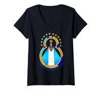 Femme Nuestra Señora de Suyapa Patrona de Honduras T-Shirt avec Col en V