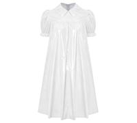 Femme Nuits En Plastique Pour Robes Nuitée Pajamas Imperméables Blanc L