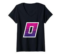Femme Numéro 0 Zero Jersey Uniforme Varsity Sports Number T-Shirt avec Col en V