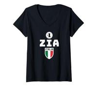 Femme Numéro 1 Zia Italia Shield T-Shirt avec Col en V