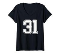 Femme Numéro 31 Fan Player Jersey Style #31 Hommes Femmes Enfants T-Shirt avec Col en V