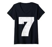 Femme Numéro 7 Assorti 67 Meme Halloween 7ème Anniversaire Enfants garçons T-Shirt avec Col en V
