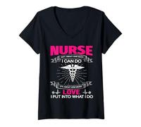 Femme Nurse Isn't About How Much I Can Do Nurses Loves T-Shirt avec Col en V