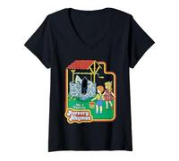 Femme Nursery Rhymes Sarcastic Retro Vintage Funny Adult Humor T-Shirt avec Col en V