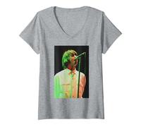 Femme Oasis Liam Gallagher en Concert à Knebworth 1996 T-Shirt avec Col en V