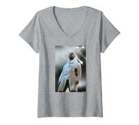 Femme Oasis Liam Gallagher Live Glastonbury 2004 par Andy Willsher T-Shirt avec Col en V